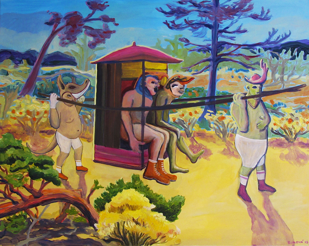 Jana Zimová, Big Expedition, 100×80 cm, Öl auf Leinwand, 2015