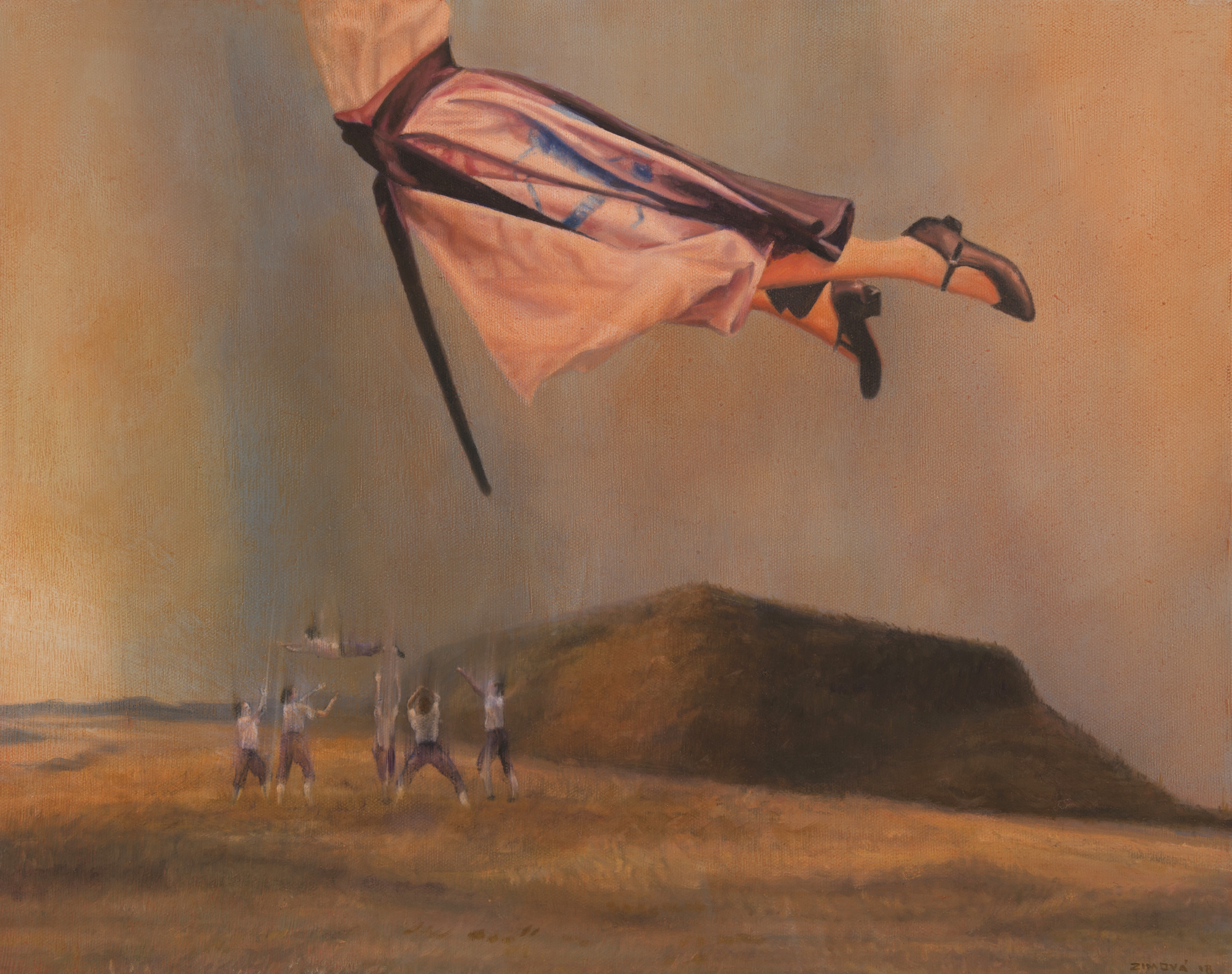 Jana Zimová, Lift, 50×40 cm, Öl auf Leinwand, 2017