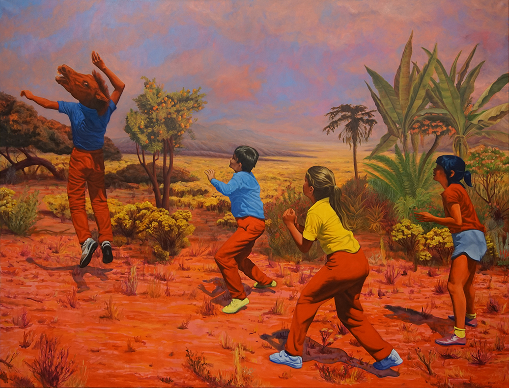 Jana Zimová, The Present, 195×150 cm, Öl auf Leinwand, 2017